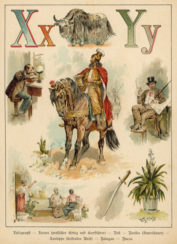 الحرف X والحرف Y (chromolitho) بواسطة والتر زويغل