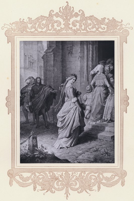 Gretchen, Kirchgang (litho) بواسطة فيلهلم فون (بعد) كولباخ