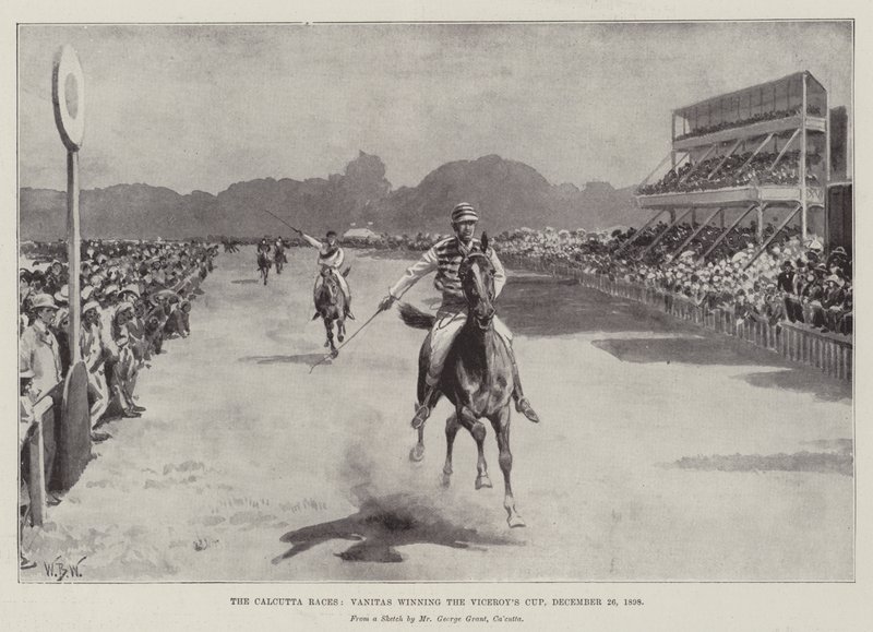 سباقات كالكوتا ، فانيتاس يفوز بكأس نائب الملك ، 26 ديسمبر 1898 بواسطة صوف ويليام بارنز