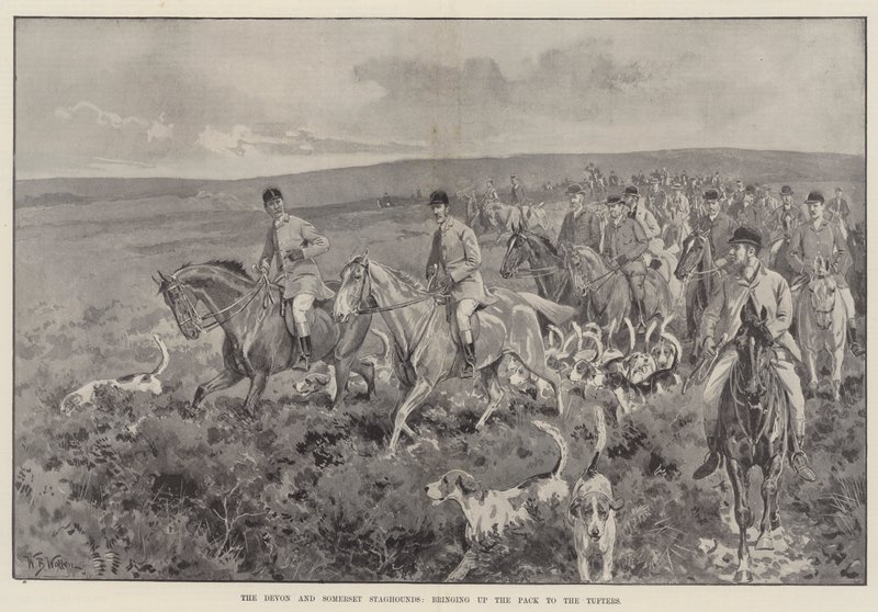 The Devon و Somerset Staghounds ، لإحضار الحزمة إلى Tufters بواسطة صوف ويليام بارنز