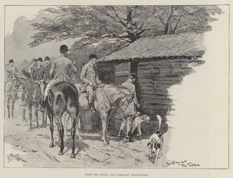 مع Devon و Somerset Staghounds بواسطة صوف ويليام بارنز