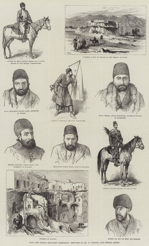 مع لجنة الحدود الأفغانية بواسطة وليام كريميا سيمبسون