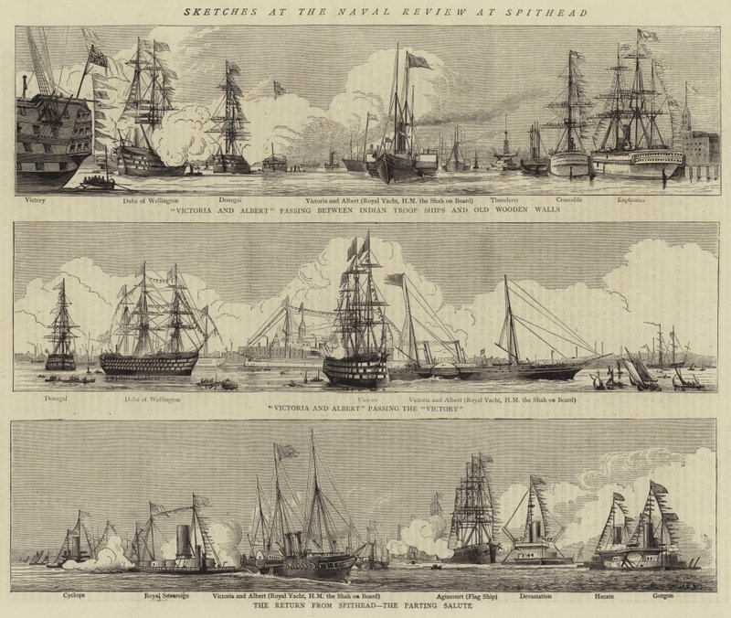 اسكتشات في الاستعراض البحري في Spithead بواسطة وليام إدوارد أتكينز