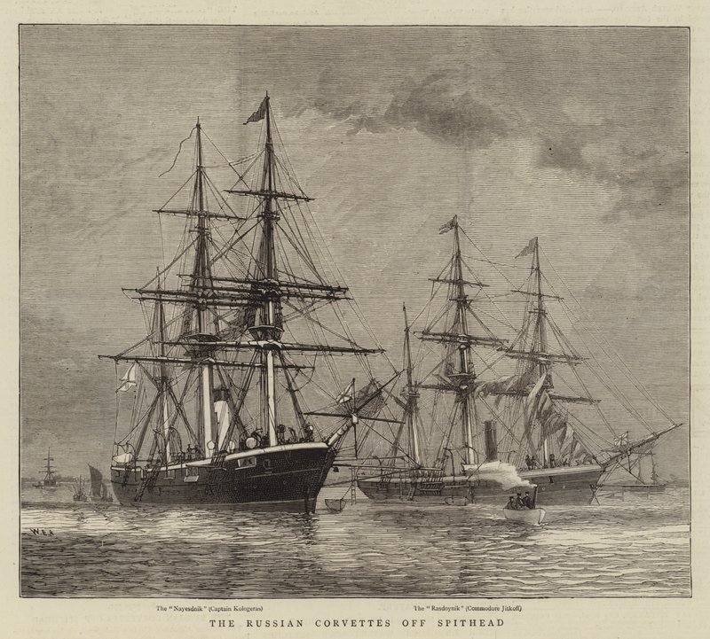 الطرادات الروسية قبالة Spithead بواسطة وليام إدوارد أتكينز