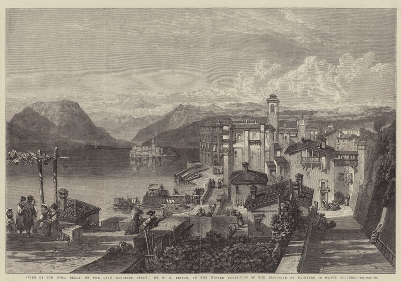منظر ل Isola Bella ، على Lago Maggiore ، إيطاليا بواسطة وليام لايتون ليتش