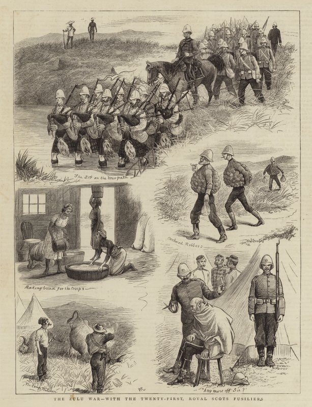 ال حرب الزولو ، مع الحادي والعشرين ، Royal Scots Fusiliers بواسطة وليام رالستون