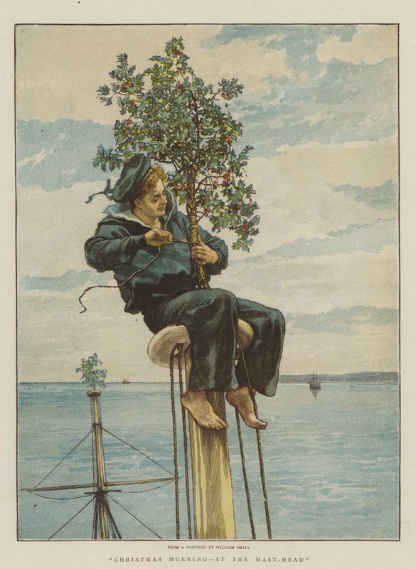 صباح عيد الميلاد ، على رأس الصاري (chromolitho) بواسطة وليام سمول