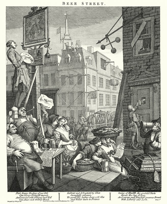 Beer Street (engraving) بواسطة وليام (بعد) هوغارث