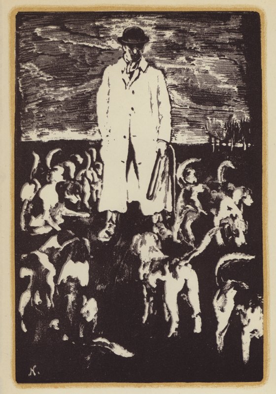 رسم توضيحي لمذكرات رجل صيد الثعالب من تأليف سيغفريد ساسون (نقش خشبي) بواسطة وليام (بعد) نيكولسون