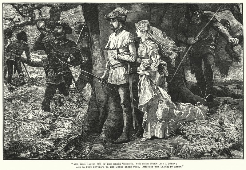 Robin Hood and Allin A Dale (engraving) بواسطة ويليام (بعد) صغير