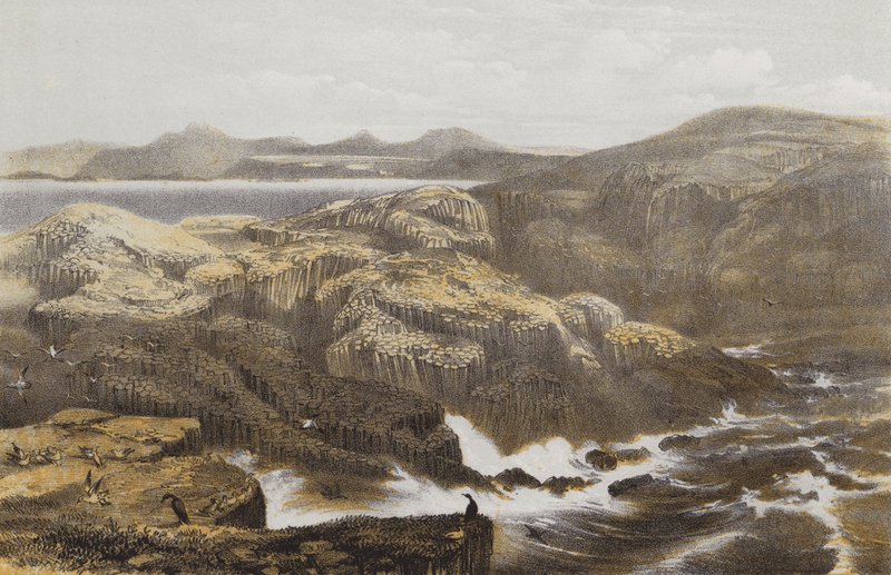 جزيرة ستافا (chromolitho) بواسطة وليام اندروز نيسفيلد