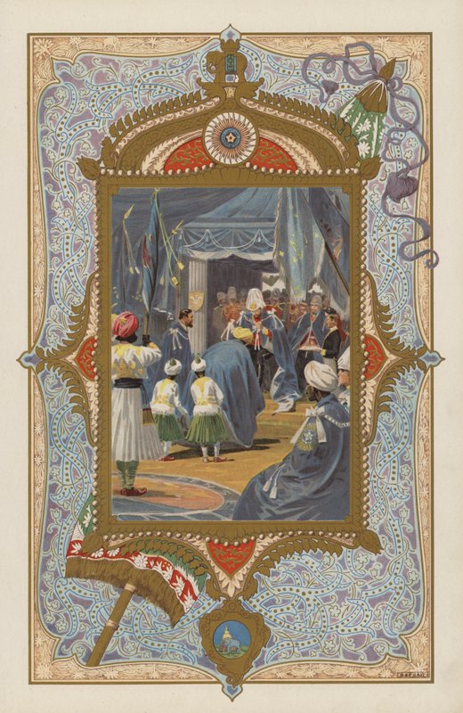 The future King Edward VII investing Princes with the Star of India, at Calcutta بواسطة وليام بارنز (بعد) يريد