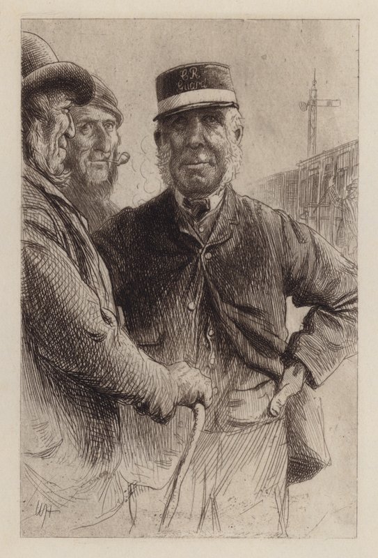 At the Junction (engraving) بواسطة ويليام براسي (بعد) هول