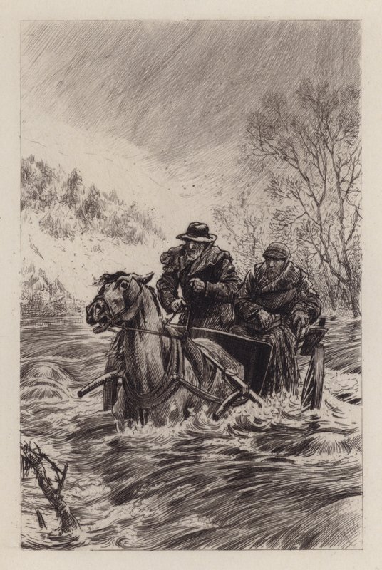 Through the Flood (engraving) بواسطة ويليام براسي (بعد) هول