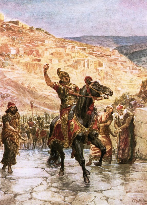 ربشاقى الآشوريين يطالبون باستسلام القدس بواسطة ويليام براسي هول
