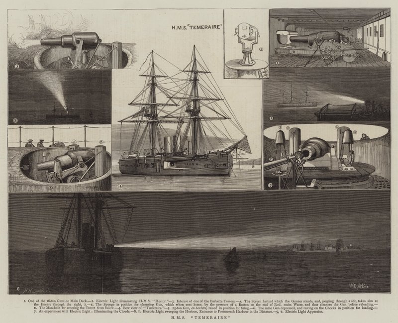 HMS Temeraire بواسطة وليام إدوارد أتكينز