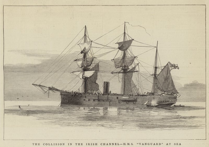 الاصطدام في القناة الأيرلندية HMS Vanguard at Sea بواسطة وليام إدوارد أتكينز