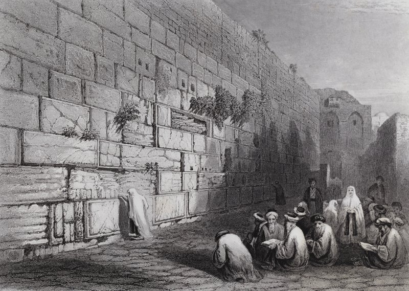 يهود "مكان البكاء ، القدس بواسطة وليام هـ. بارتليت