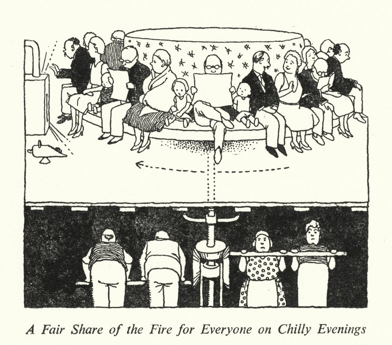 A Fair Share of the Fire for Everyone on Chilly Evenings (litho) بواسطة وليام هيث روبنسون