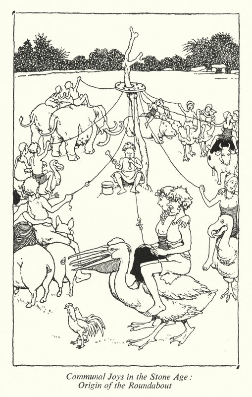 Communal Joys in the Stone Age, Origin of the Roundabout (litho) بواسطة وليام هيث روبنسون