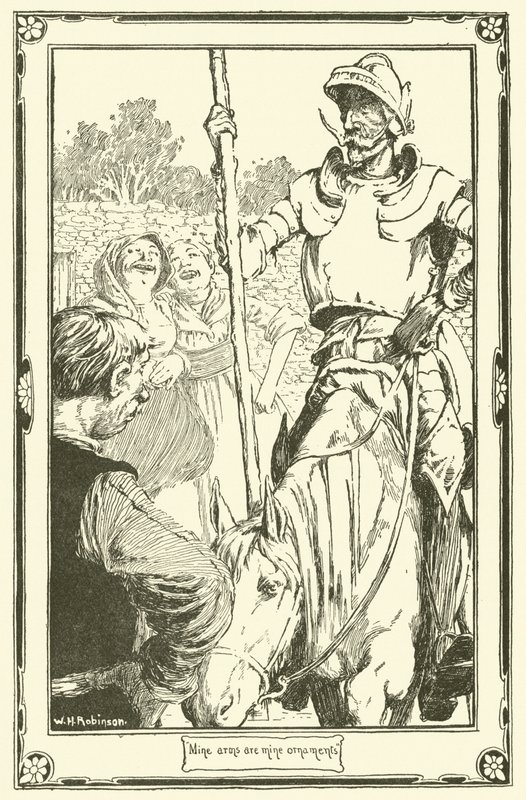 رسم توضيحي لـ Don Quixote (litho) بواسطة وليام هيث روبنسون