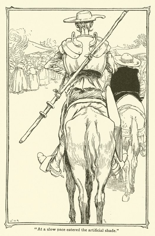رسم توضيحي لـ Don Quixote (litho) بواسطة وليام هيث روبنسون