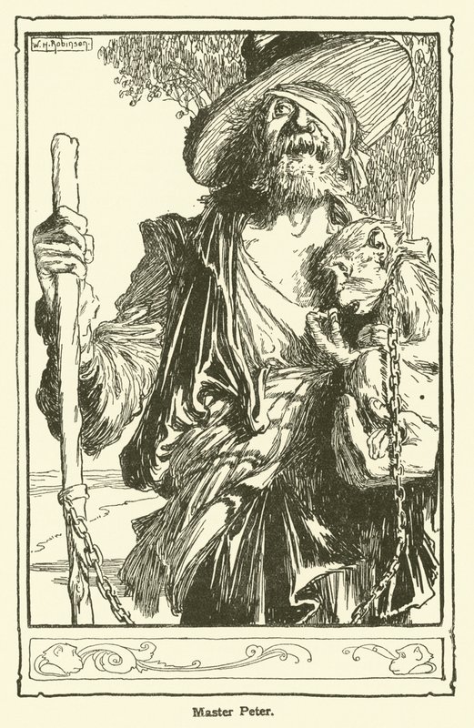 رسم توضيحي لـ Don Quixote (litho) بواسطة وليام هيث روبنسون