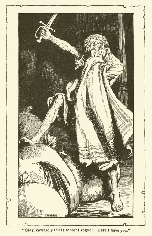 رسم توضيحي لـ Don Quixote (litho) بواسطة وليام هيث روبنسون