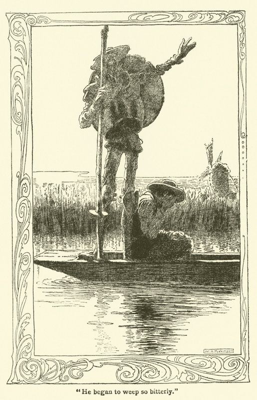 رسم توضيحي لـ Don Quixote (litho) بواسطة وليام هيث روبنسون