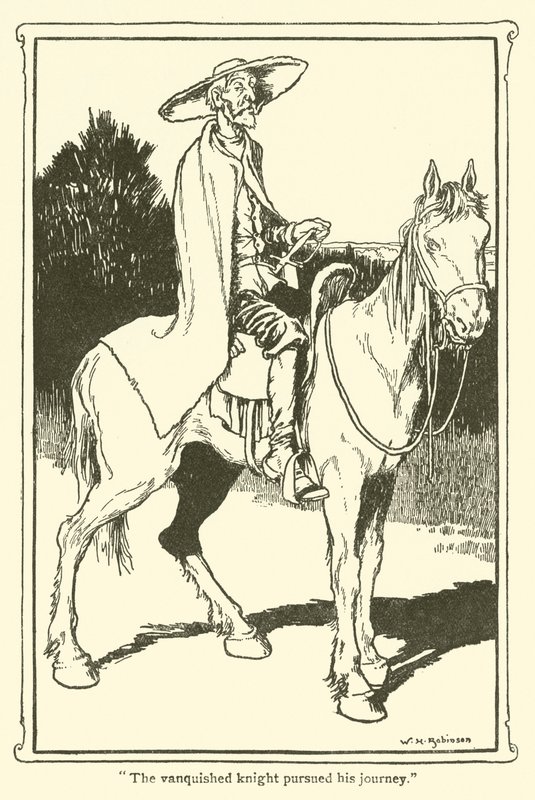 رسم توضيحي لـ Don Quixote (litho) بواسطة وليام هيث روبنسون