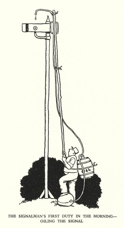 رسم توضيحي للسكك الحديدية Ribaldry بواسطة W Heath Robinson (litho) بواسطة وليام هيث روبنسون