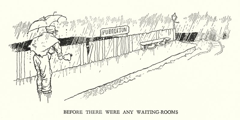 رسم توضيحي للسكك الحديدية Ribaldry بواسطة W Heath Robinson (litho) بواسطة وليام هيث روبنسون