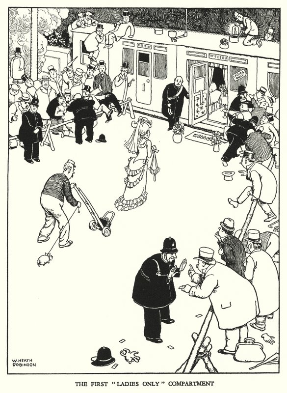 رسم توضيحي للسكك الحديدية Ribaldry بواسطة W Heath Robinson (litho) بواسطة وليام هيث روبنسون