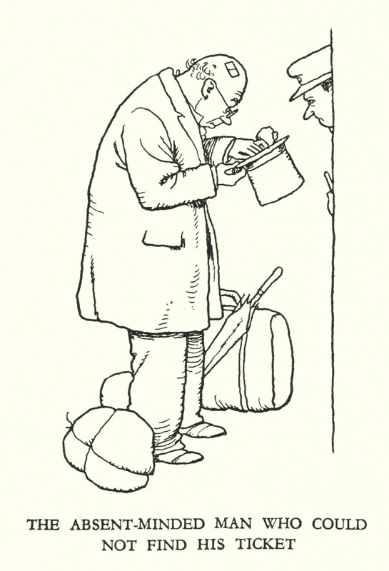 رسم توضيحي للسكك الحديدية Ribaldry بواسطة W Heath Robinson (litho) بواسطة وليام هيث روبنسون