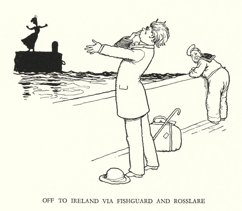 رسم توضيحي للسكك الحديدية Ribaldry بواسطة W Heath Robinson (litho) بواسطة وليام هيث روبنسون