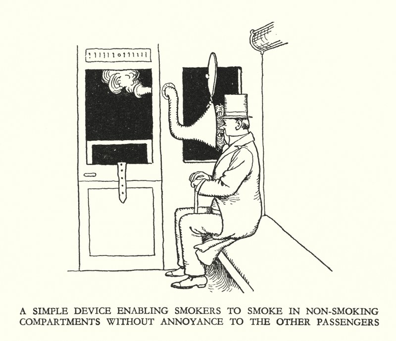رسم توضيحي للسكك الحديدية Ribaldry بواسطة W Heath Robinson (litho) بواسطة وليام هيث روبنسون