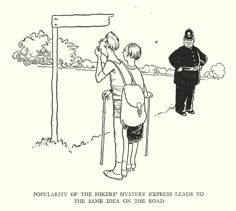 رسم توضيحي للسكك الحديدية Ribaldry بواسطة W Heath Robinson (litho) بواسطة وليام هيث روبنسون