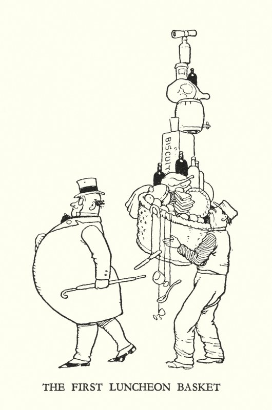 رسم توضيحي للسكك الحديدية Ribaldry بواسطة W Heath Robinson (litho) بواسطة وليام هيث روبنسون