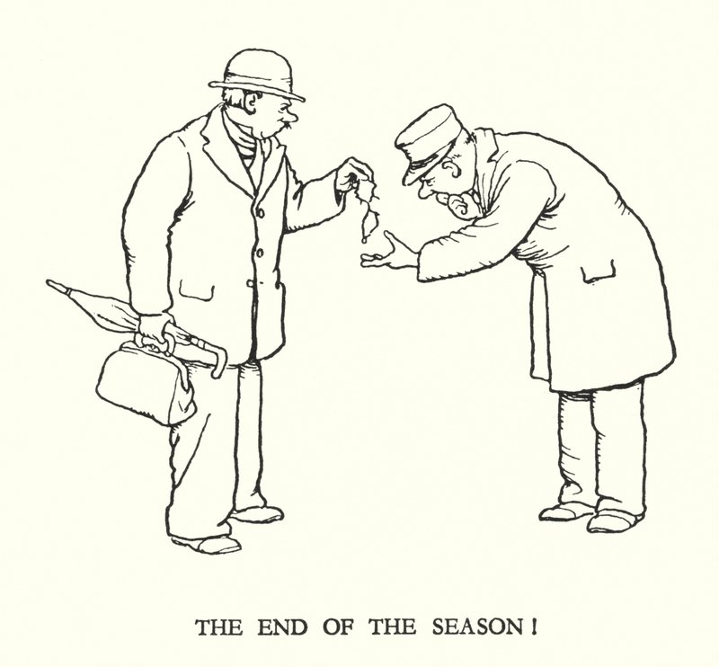 رسم توضيحي للسكك الحديدية Ribaldry بواسطة W Heath Robinson (litho) بواسطة وليام هيث روبنسون