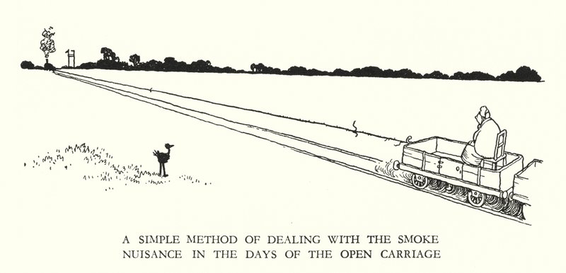 رسم توضيحي للسكك الحديدية Ribaldry بواسطة W Heath Robinson (litho) بواسطة وليام هيث روبنسون