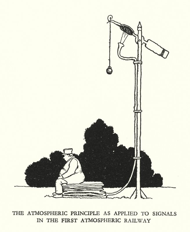 رسم توضيحي للسكك الحديدية Ribaldry بواسطة W Heath Robinson (litho) بواسطة وليام هيث روبنسون