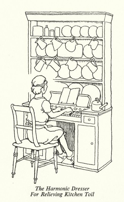 The Harmonic Dresser For Relieving Kitchen Toil (litho) بواسطة وليام هيث روبنسون