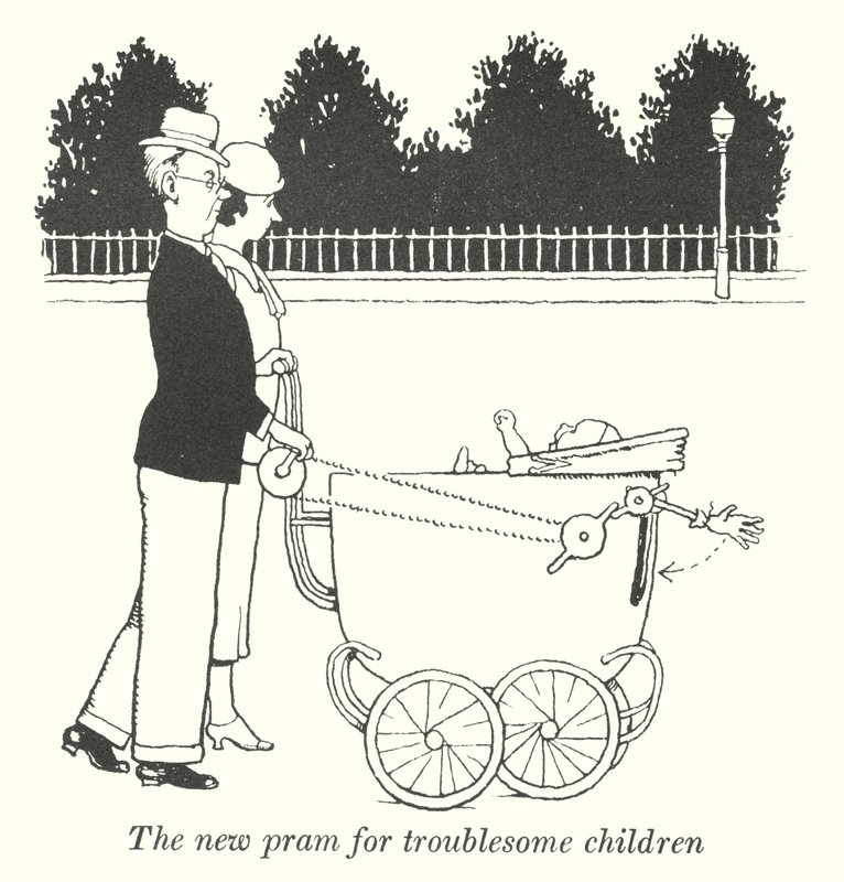 The new pram for troublesome children (litho) بواسطة وليام هيث روبنسون