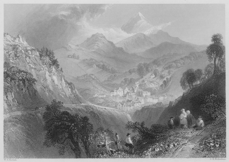 Enniskerry بالقرب من دبلن (نقش) بواسطة وليام هنري (بعد) بارتليت