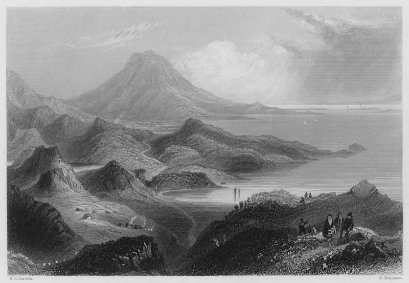 Lough Conn و Mount Nephin (نقش) بواسطة وليام هنري (بعد) بارتليت