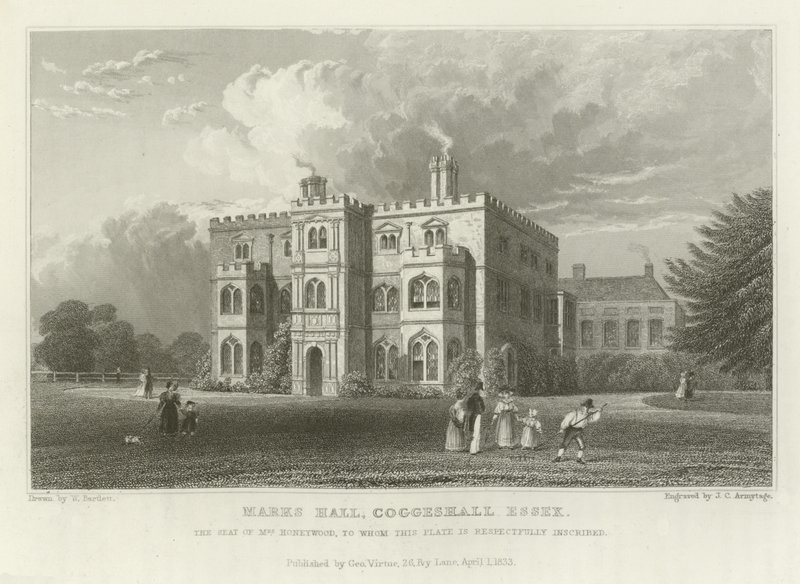 Marks Hall ، Coggeshall ، Essex ، مقعد السيدة Honeywood بواسطة وليام هنري بارتليت