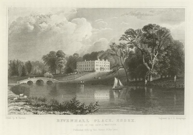 Rivenhall Place ، Essex ، مقعد القس J Western بواسطة وليام هنري بارتليت