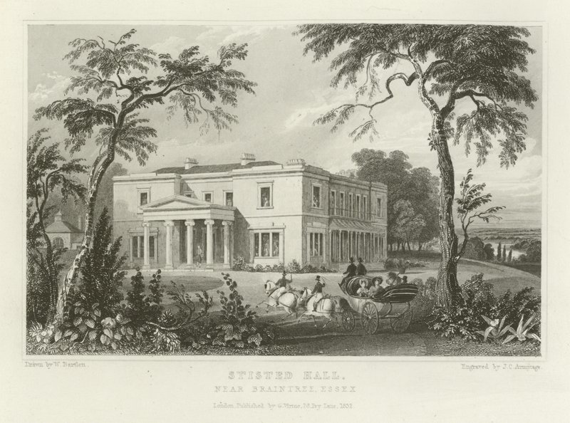 Stisted Hall ، بالقرب من Braintree ، Essex بواسطة وليام هنري بارتليت