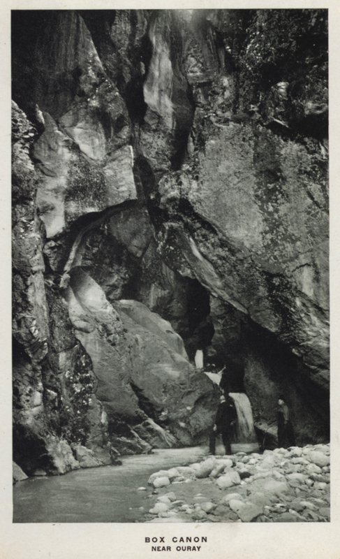Canyons of Colorado: Box Canon, Near Ouray (b/w photo) بواسطة وليام هنري جاكسون