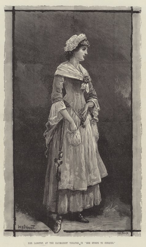 السيدة لانغتري ، في مسرح هايماركت ، في She Stoops to Conquer بواسطة وليام هيشام أوفرند